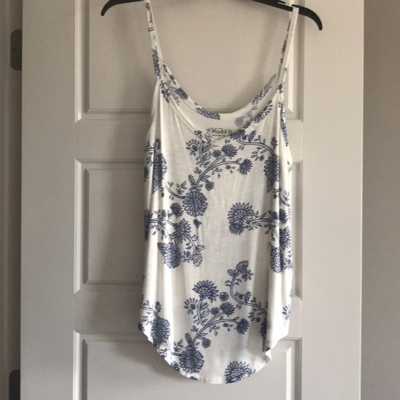 Blue floral tank  MUDD - Picture 1 of 2